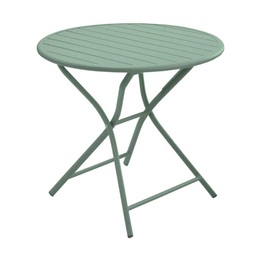 Guéridon Globe rond — table de terrasse pliante aluminium sans angle saillant