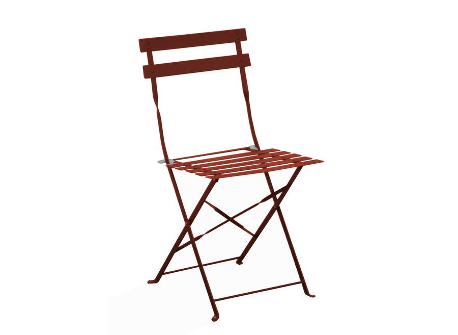 Chaise Cuba — chaise de bistrot pliante en acier traité cataphorèse