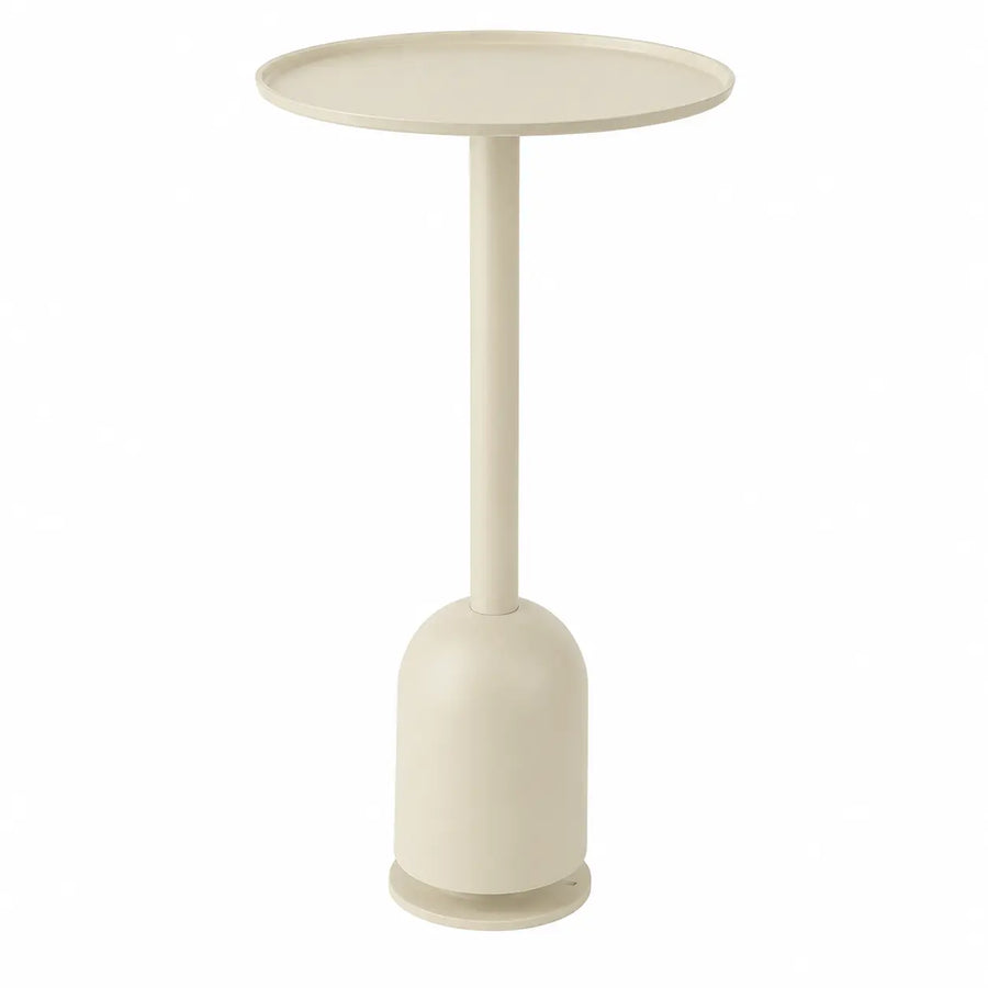 Table d'appoint Balia 73 cm — base à colonne fine discrète pour table de deux
