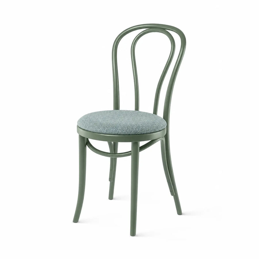 Chaise Bonaparte — chaise de restaurant hêtre tapissée, coloris Vert d'eau M72