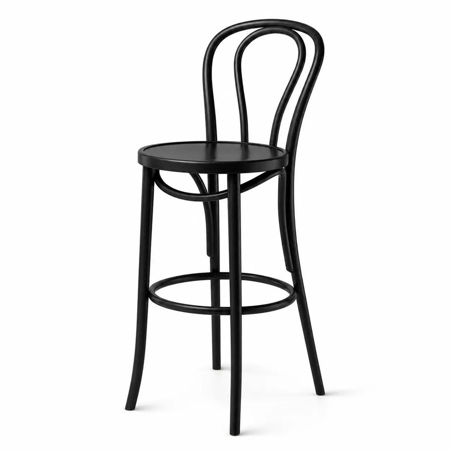 Tabouret Sulpice — tabouret de bistrot tout bois en hêtre massif sans tapisserie