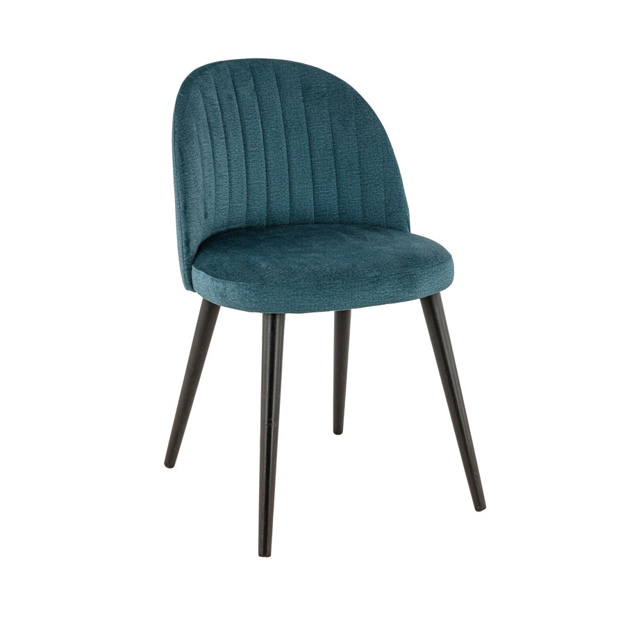 Chaise Tristan — chaise de restaurant en velours Monolith à dossier nervuré