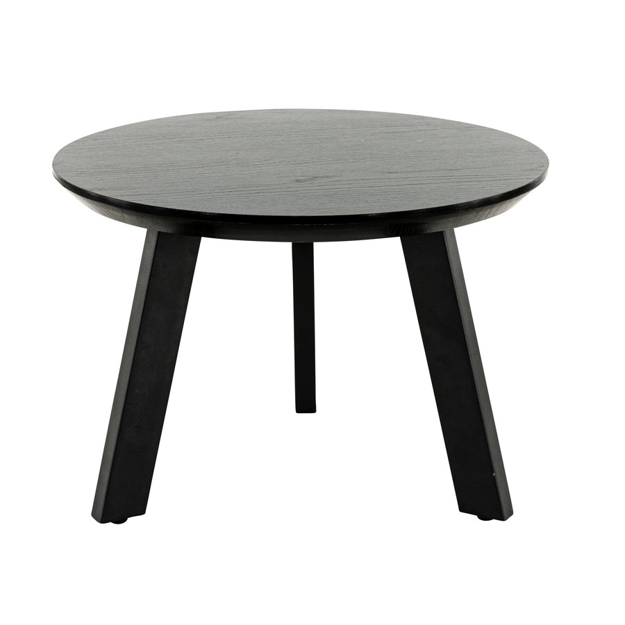 Table basse Santorin — table basse de lounge à plateau bois et structure métal noir