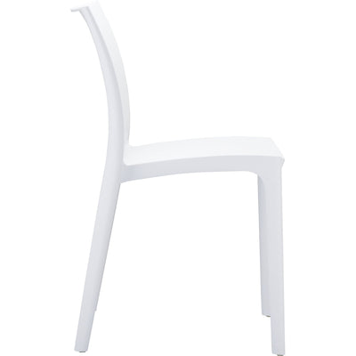 Chaise Daphné — chaise monobloc à silhouette épurée, coloris Blanc