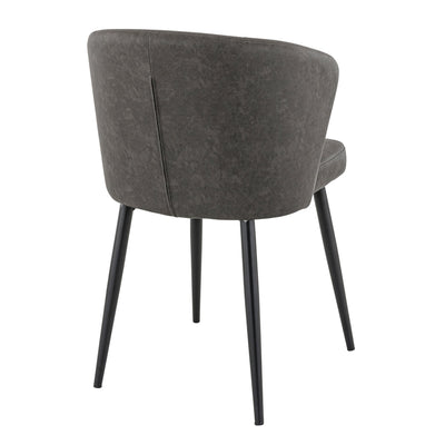 Chaise Colette — chaise de brasserie métal noir, coloris Anthracite Colorado
