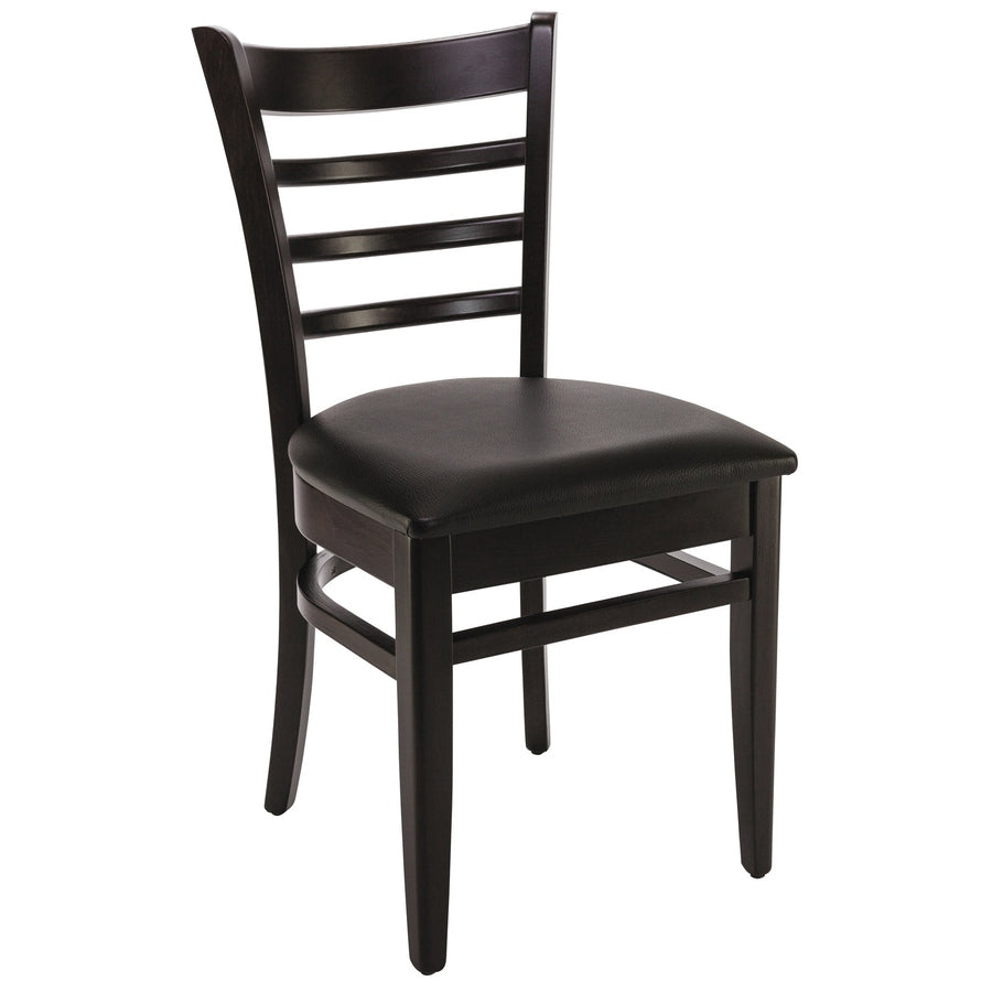 Chaise Jude — chaise de bistrot à dossier échelle et assise galette remplaçable
