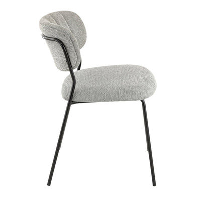 Chaise Mila — chaise de brasserie tapissée, autre angle