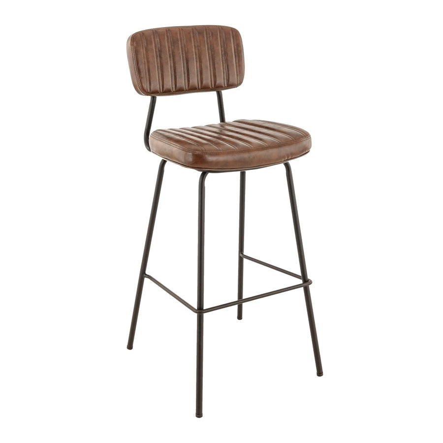 Tabouret Antonin — tabouret de bar à vin rétro à coutures verticales