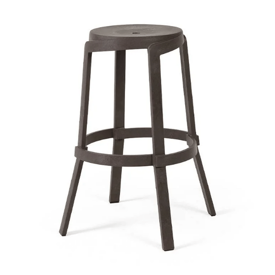 Tabouret Stack Maxi et Mini — tabouret en résine régénérée recyclée, deux hauteurs