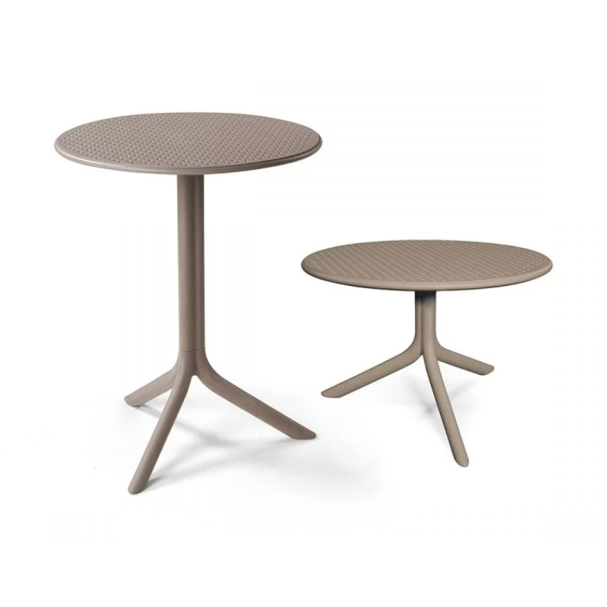 Table Step — table de terrasse démontable à colonne interchangeable deux hauteurs