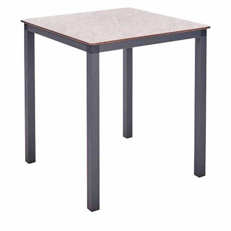 Table Monaco — table de terrasse aluminium laqué à plateau compact et vérins