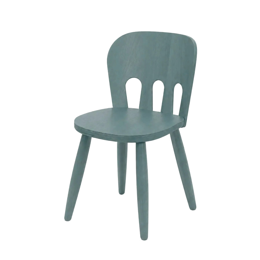 Chaise bébé Alice — chaise enfant en hêtre à dossier contreplaqué ajouré pour crèche