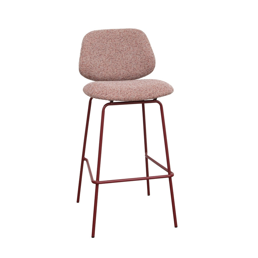 Tabouret Armand — tabouret de bar acier époxy à repose-pieds intégré