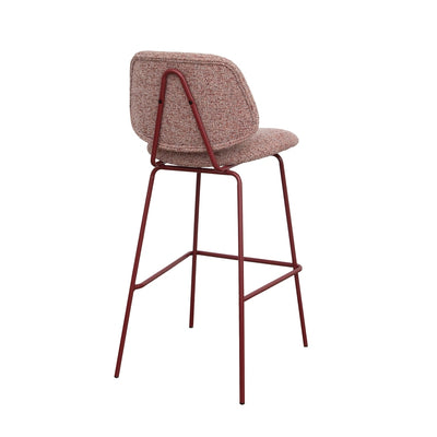 Tabouret Armand — tabouret de bar acier époxy, coloris Bordeaux et Greige 68