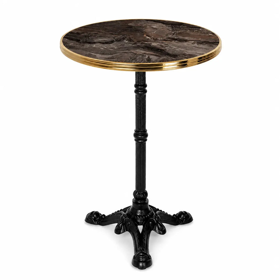 Table complète Monza - Cerclage laiton Ø60 cm