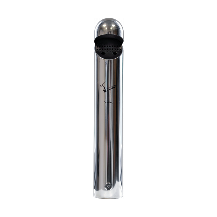 Cendrier mural Nora 1,7 L — cendrier inox à toit de protection contre la pluie