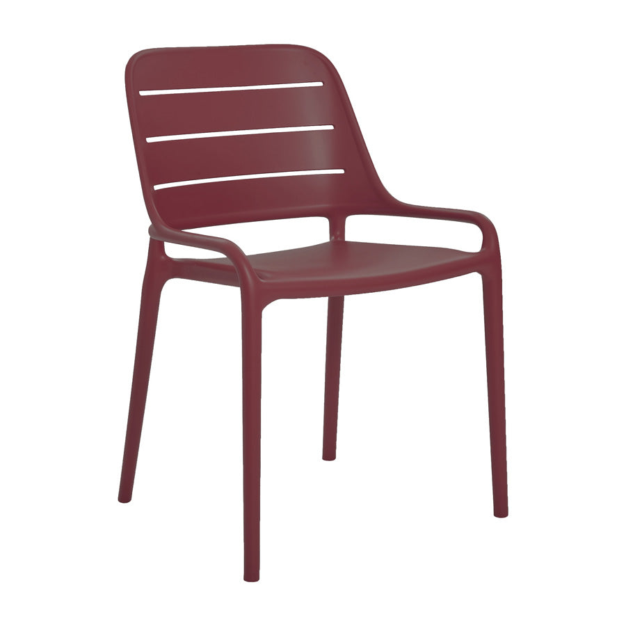 Chaise Sedona — chaise de terrasse monobloc à dossier ajouré ventilé
