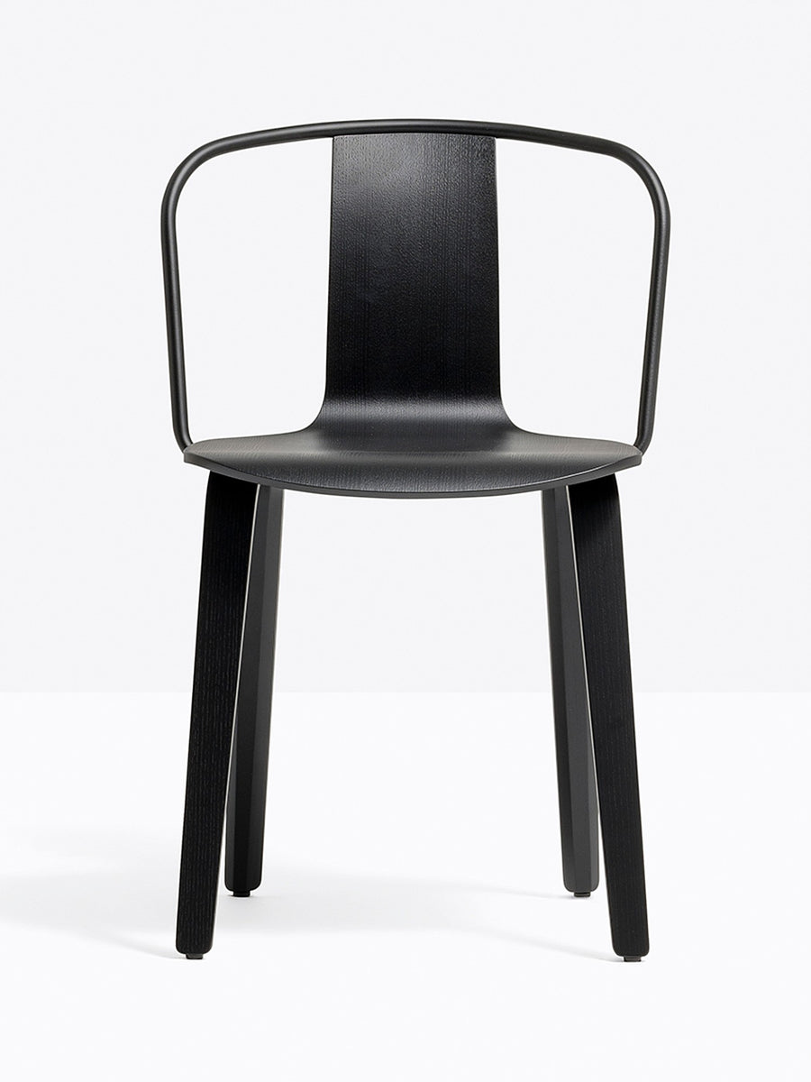 Chaise Jamaica 2910 Pedrali frêne noir, arceau noir