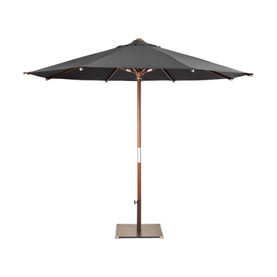 Parasol Java Ø 300 cm Ezpeleta, toile anthracite