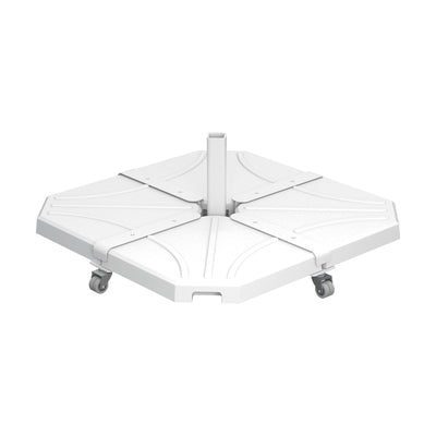 Base à roulettes Kit Cross Ezpeleta pour parasol Rio, blanc