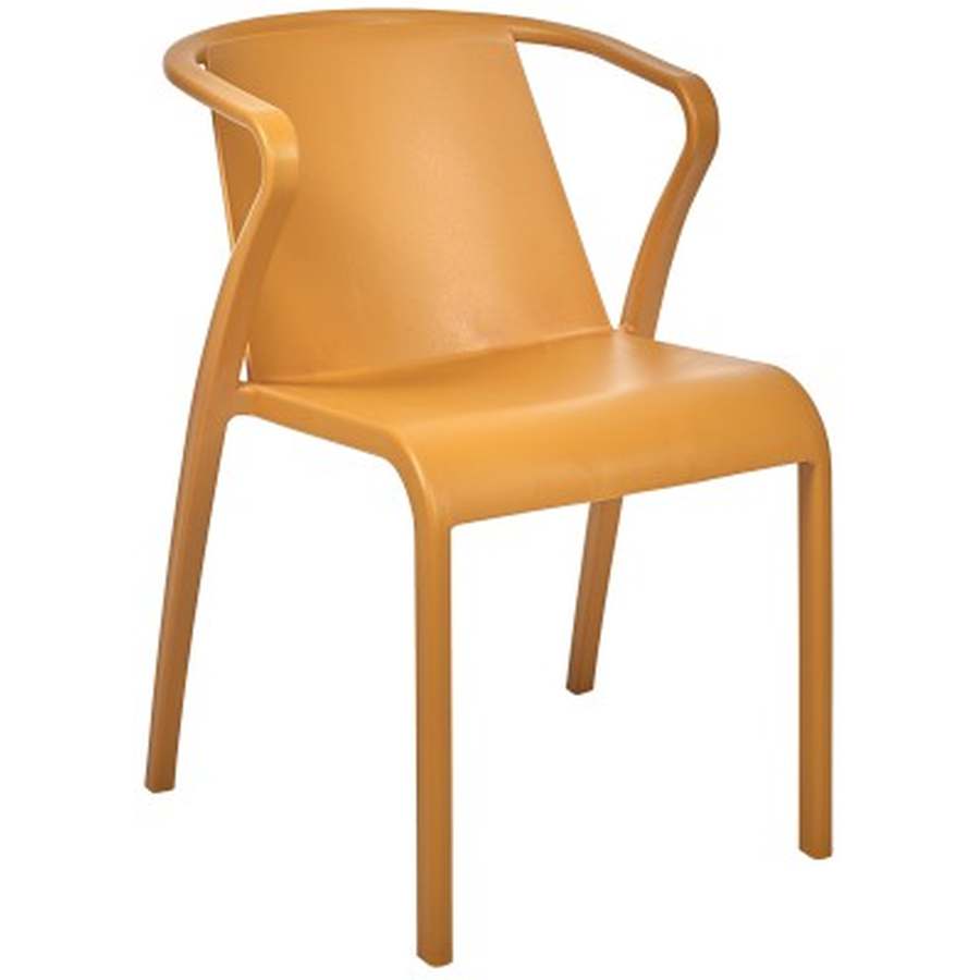 Fauteuil Fado — fauteuil empilable charpenté tenant au vent sur terrasse dégagée