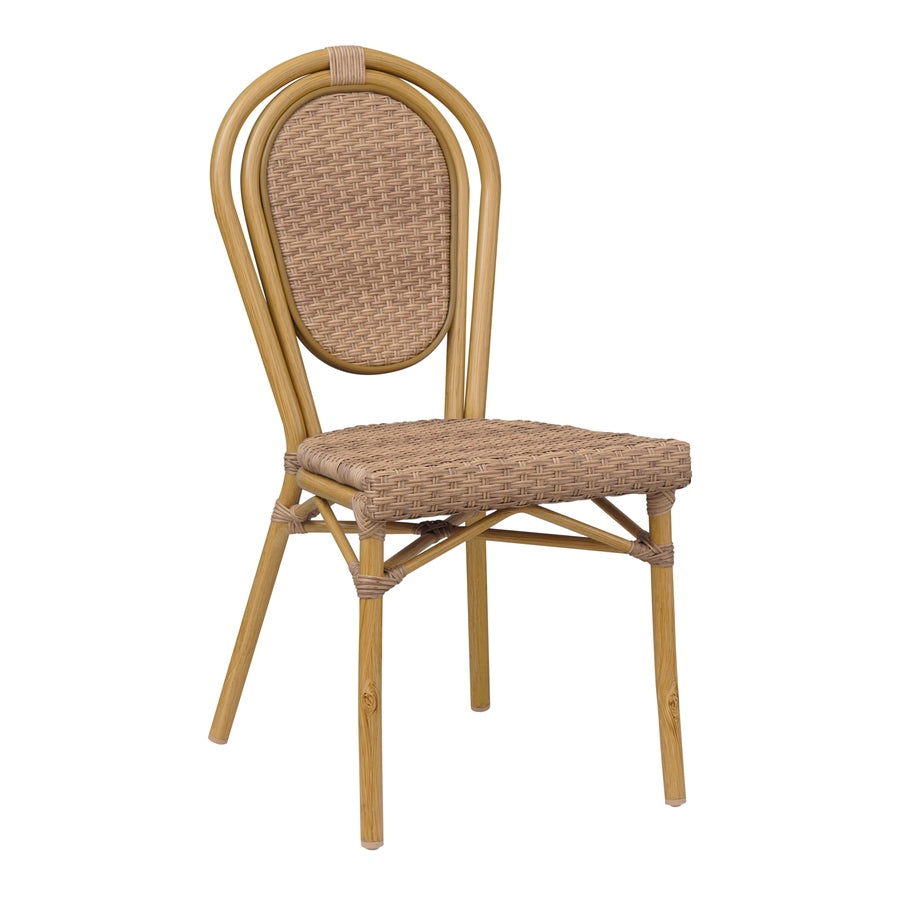 Chaise Tokyo Imitation Rotin — chaise bistrot parisienne à dossier médaillon cannage