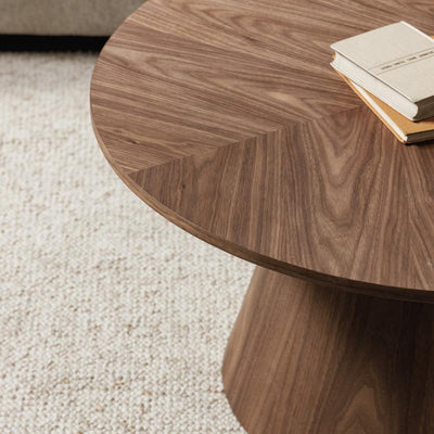 Table basse Mariel Ø90 cm noyer
