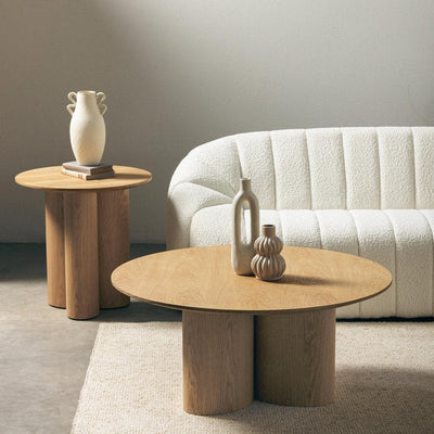 Table basse Naora Ø100 cm chêne naturel