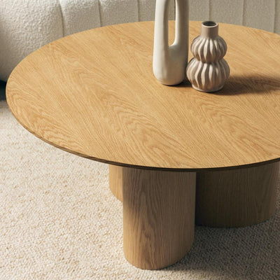Table basse Naora Ø100 cm chêne naturel