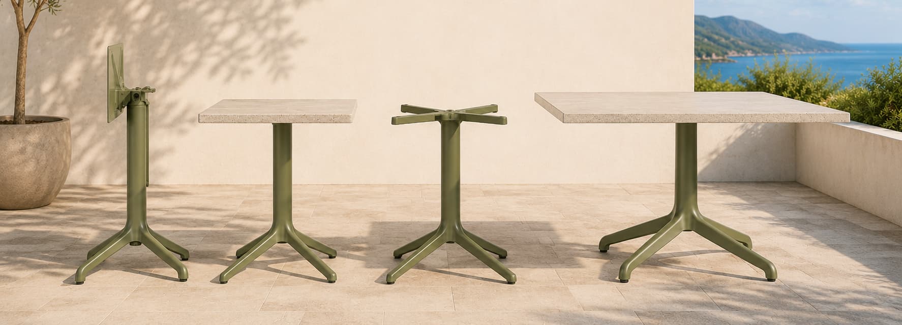 Piétements de tables extérieur