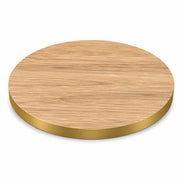 Plateau de table Capri rond – Chant PVC effet laiton