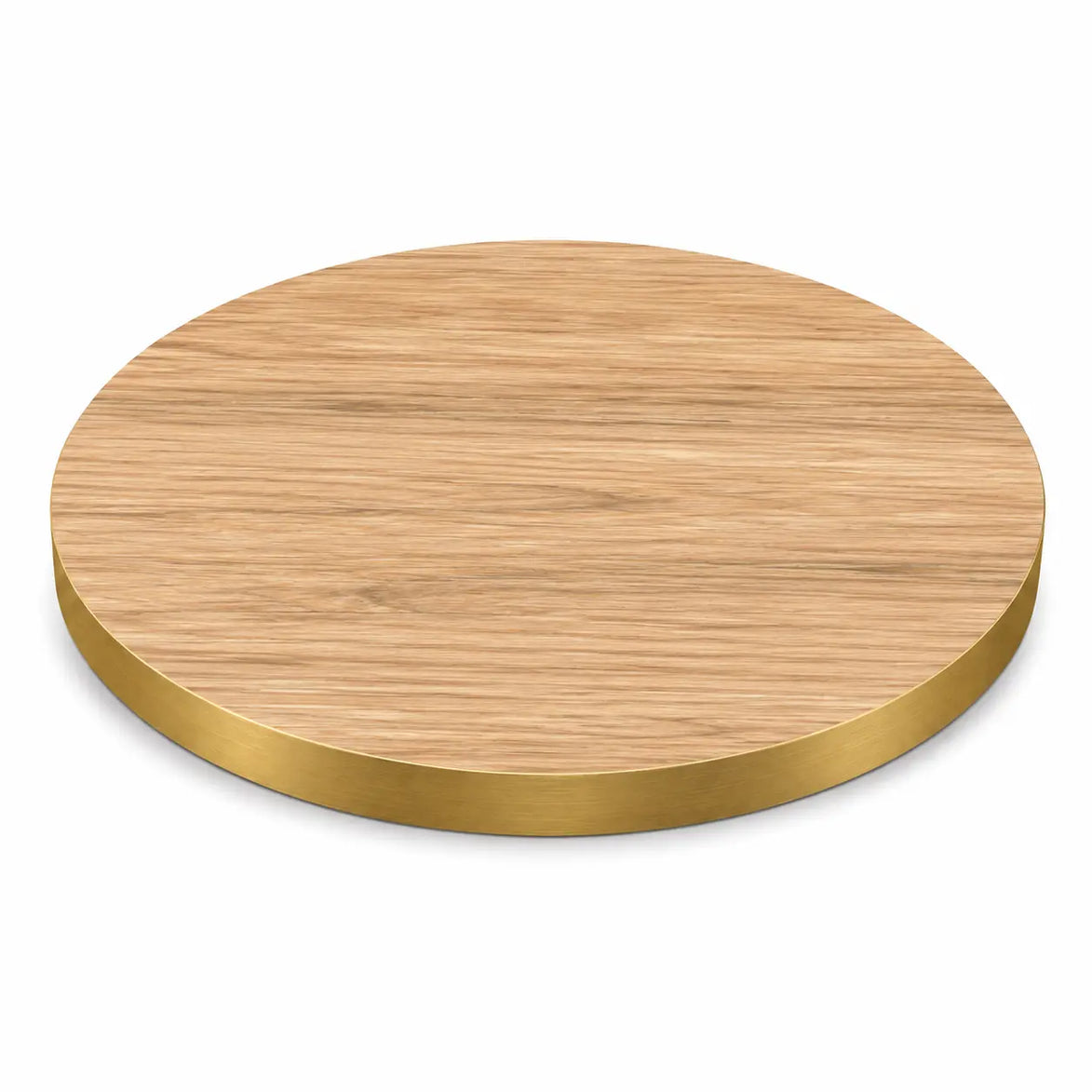 Plateau de table Capri rond – Chant PVC effet laiton