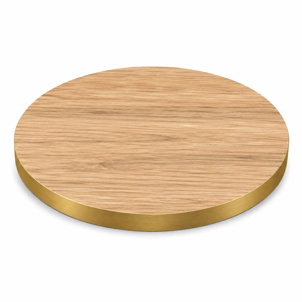 Plateau de table Capri rond – Chant PVC effet laiton