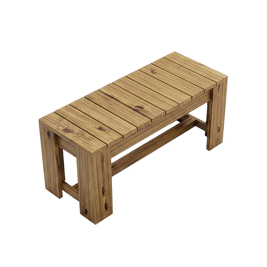 Banc Victor 100 cm — banc d'extérieur en bois autoclave pour entrée d'hôtel