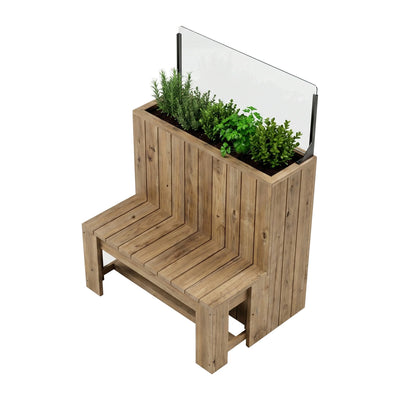Clara jardinière autoportante avec banc 100 × 34,5 cm
