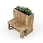 Clara jardinière autoportante avec banc 100 × 34,5 cm
