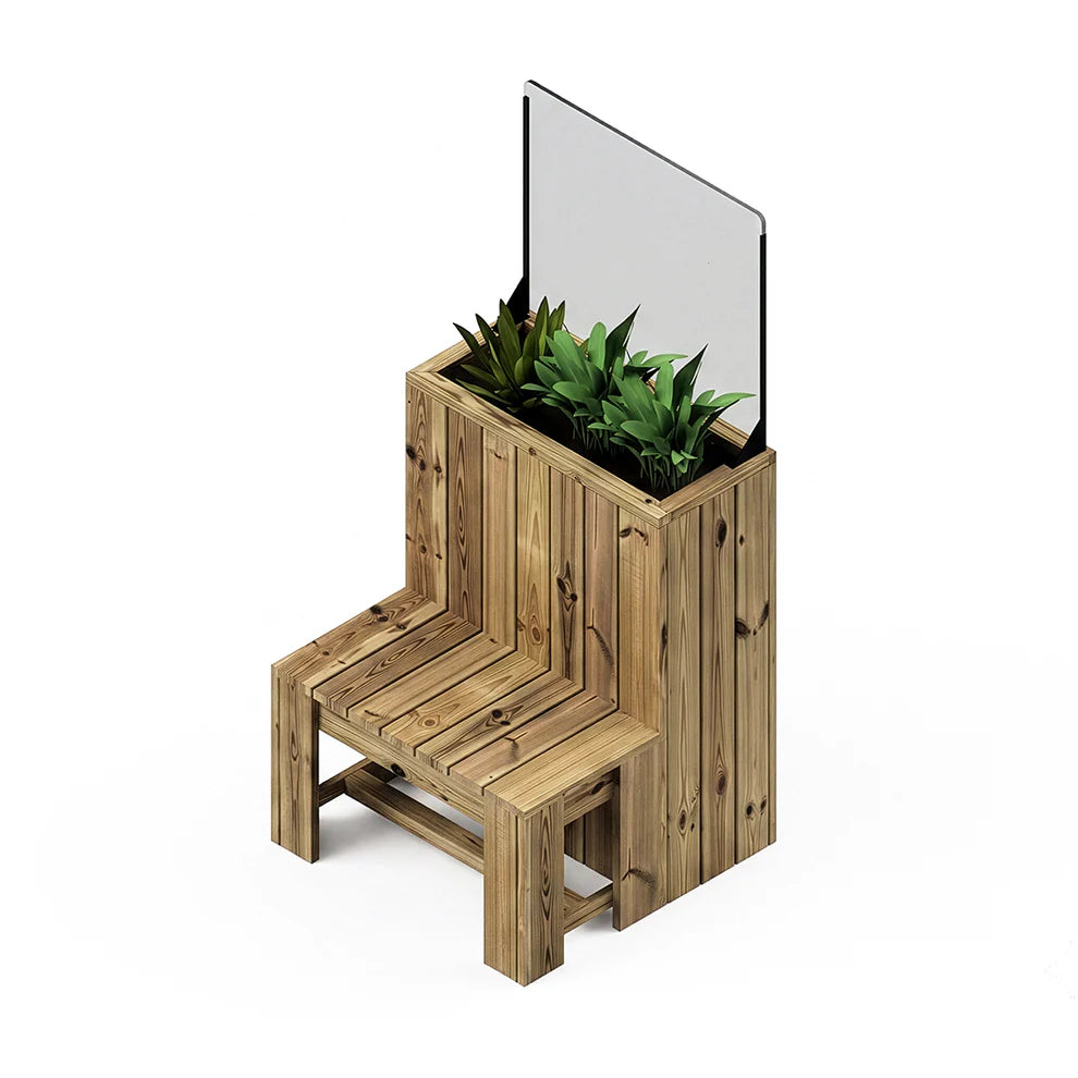 Margot jardinière autoportante avec banc 75 × 34,5 cm