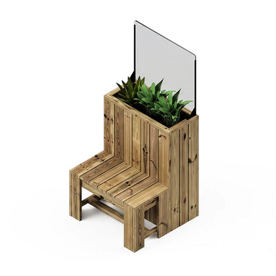 Margot jardinière autoportante avec banc 75 × 34,5 cm