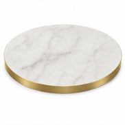 Plateau de table Capri rond – Chant PVC effet laiton