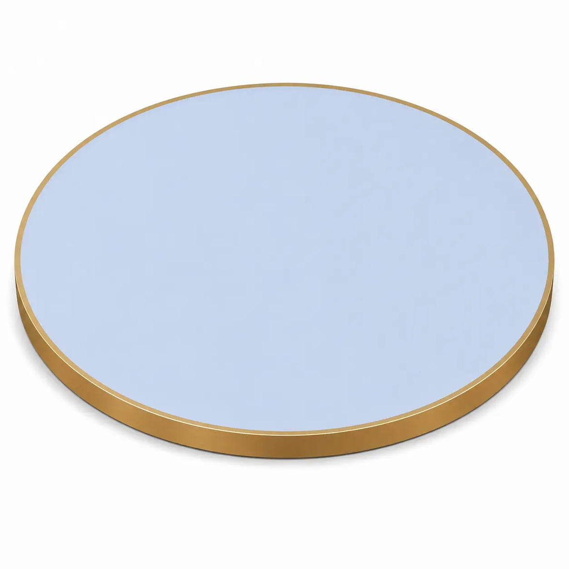 Plateau de table Capri rond – Chant laiton bakélisé