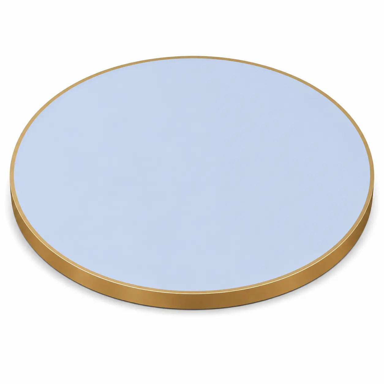 Plateau de table Capri rond – Chant laiton bakélisé