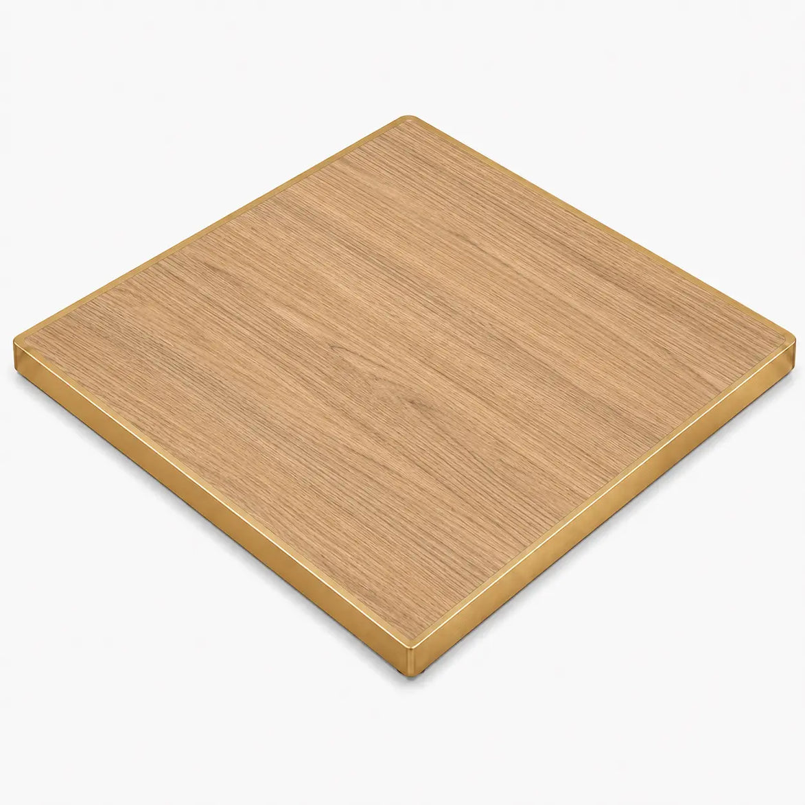 Plateau de table Capri carré – Chant laiton bakélisé