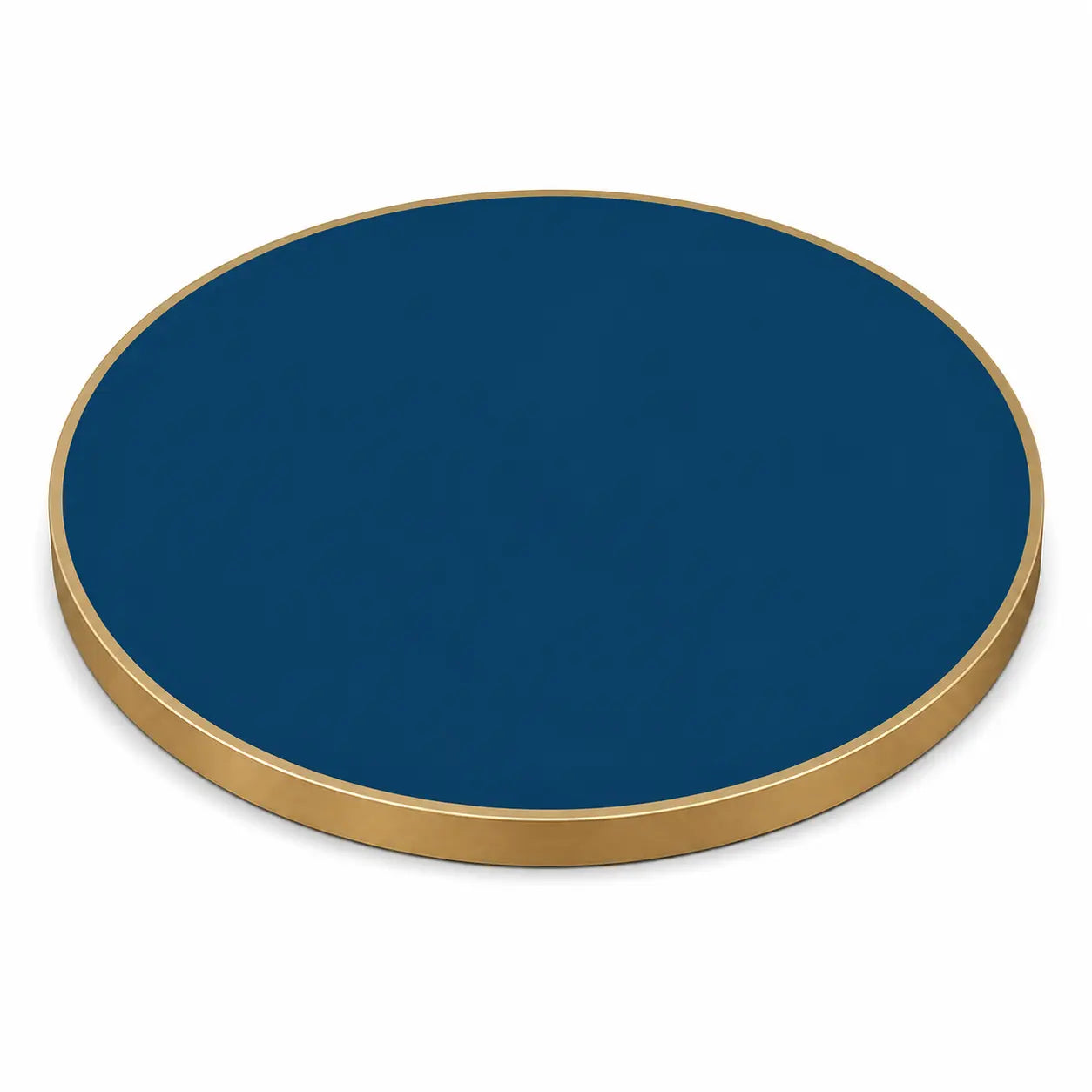 Plateau de table Capri rond – Chant laiton bakélisé