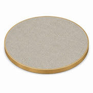 Plateau de table Capri rond – Chant laiton bakélisé