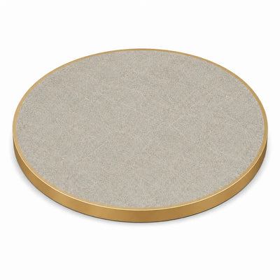 Plateau de table Capri rond – Chant laiton bakélisé
