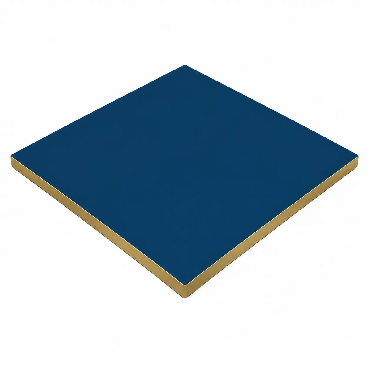 Plateau de table Capri carré – Chant PVC effet laiton