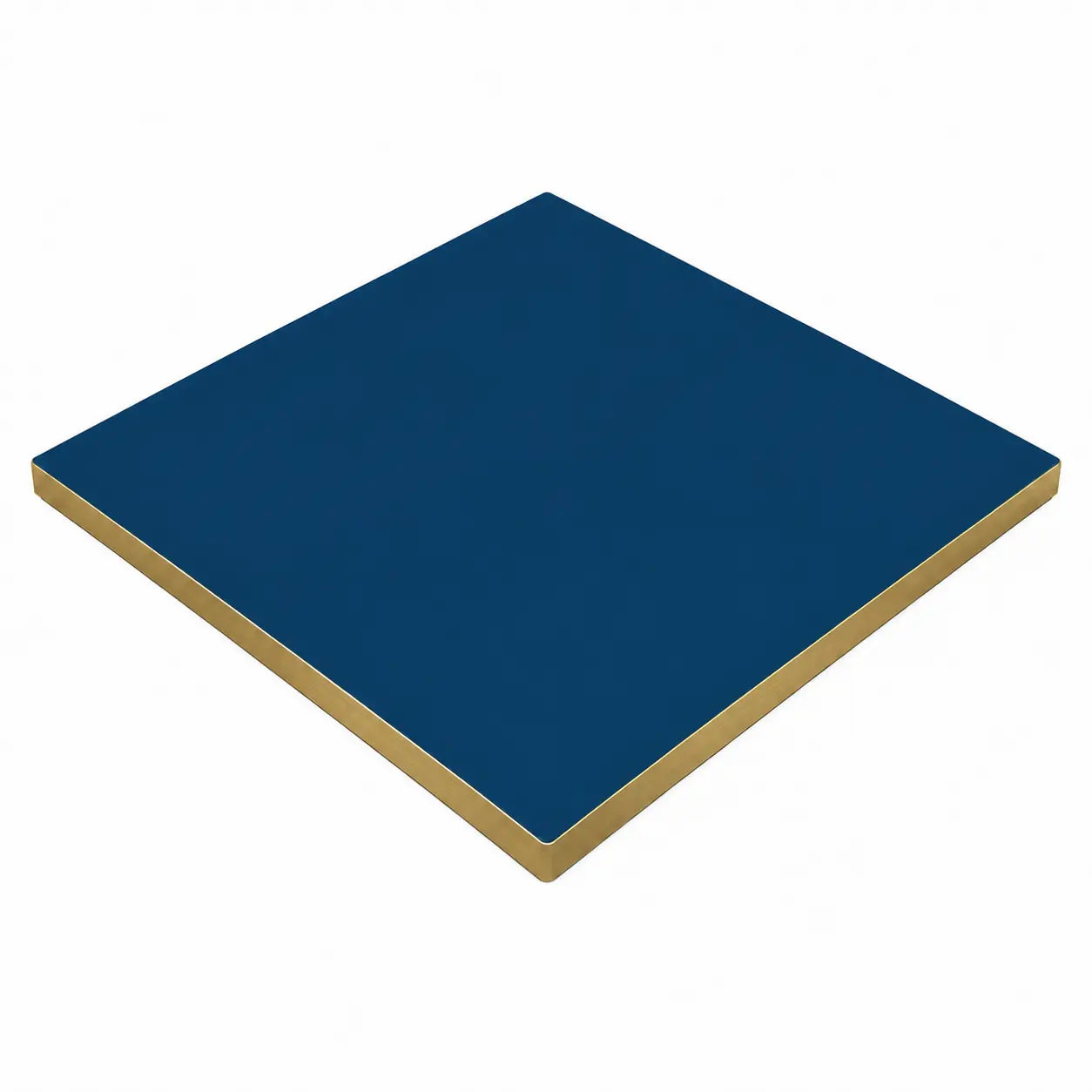 Plateau de table Capri carré – Chant PVC effet laiton