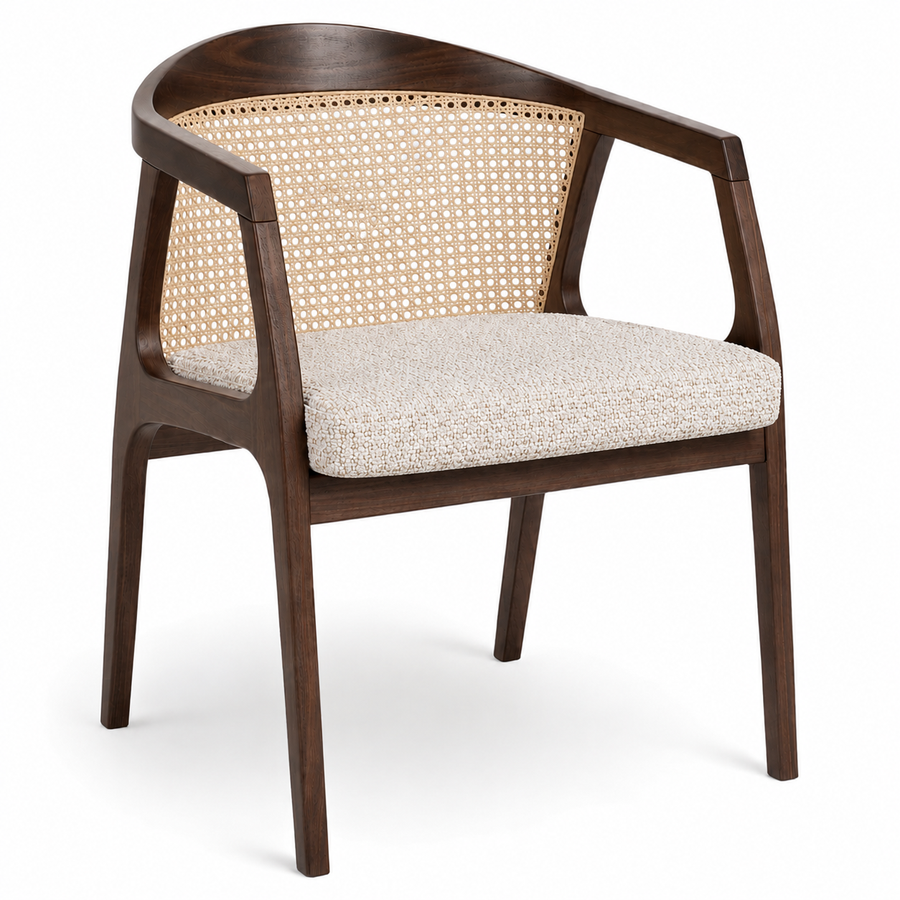 Fauteuil Cairo Cane — fauteuil de restaurant à dossier en cannage naturel