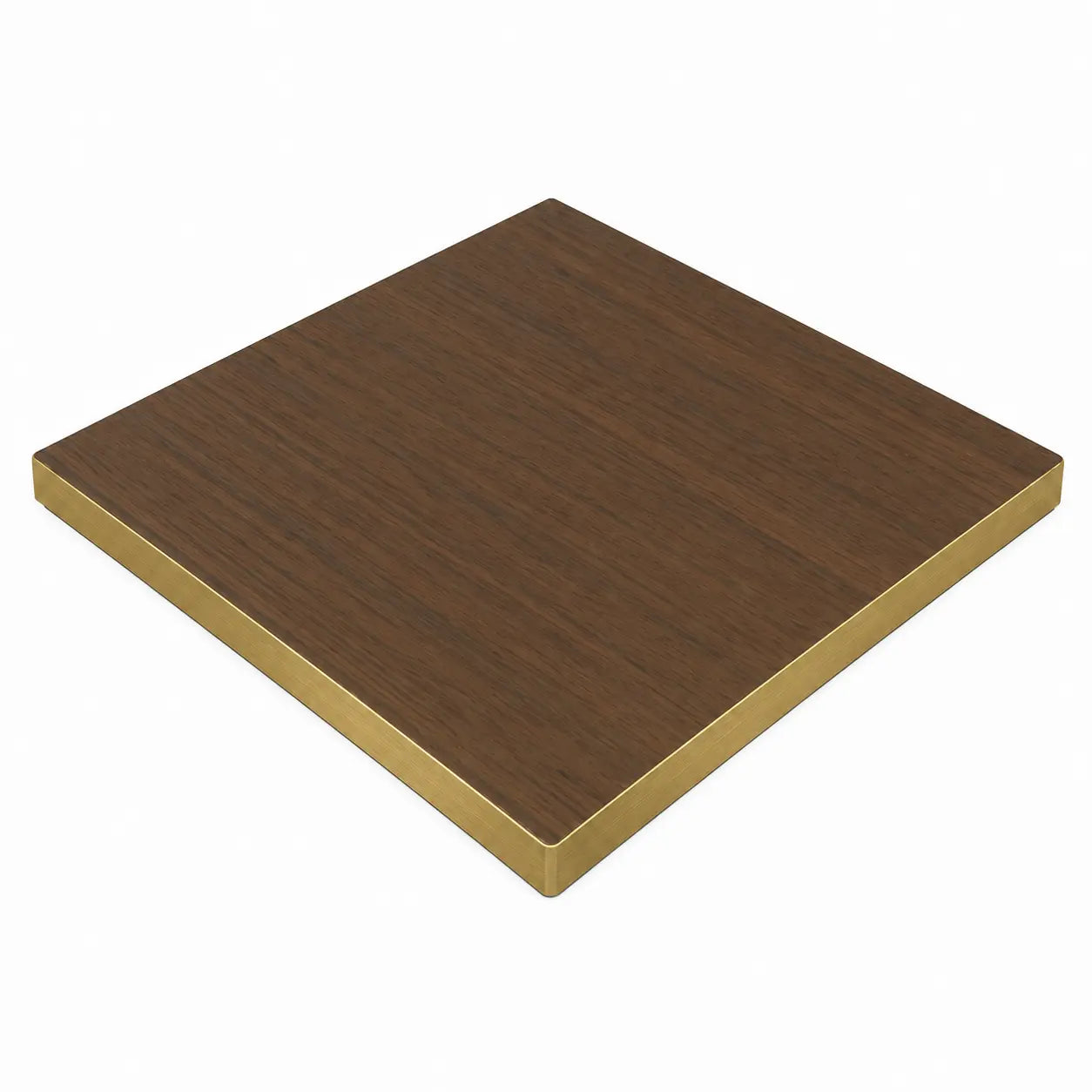 Plateau de table Capri carré – Chant PVC effet laiton