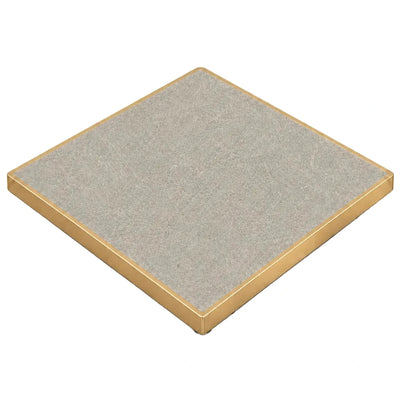 Plateau de table Capri carré – Chant laiton bakélisé